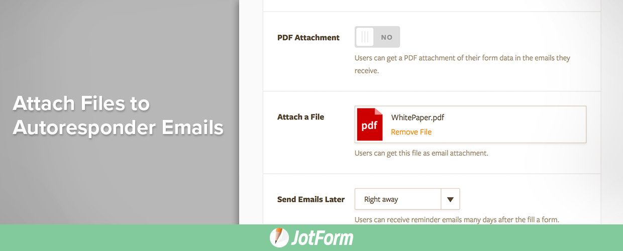 attach files to autoresponder emails